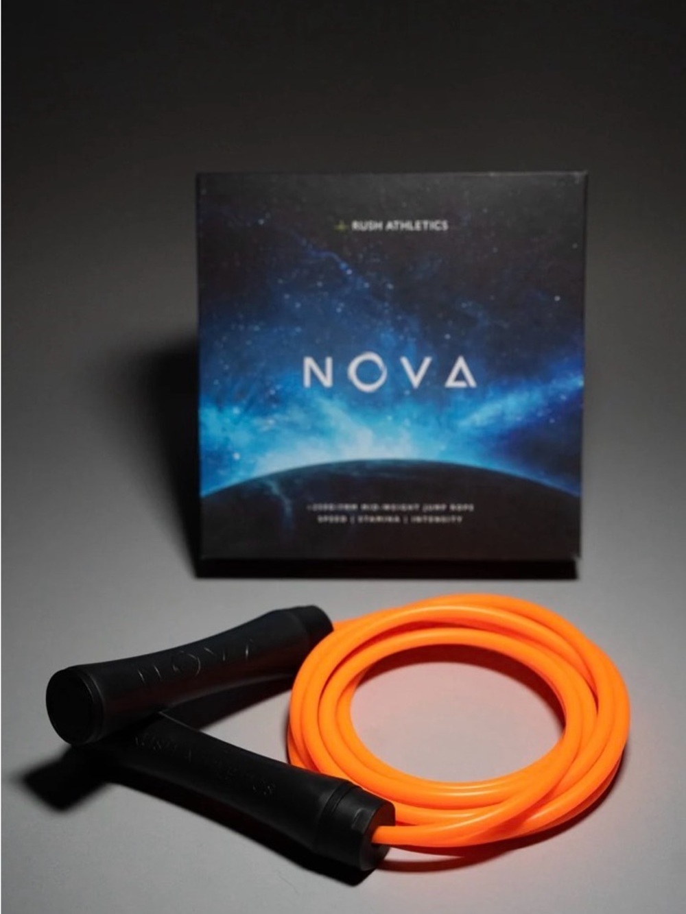 NWT Rush Athletics NOVA Jump Rope 10 ft - 7mm Grey / Orange